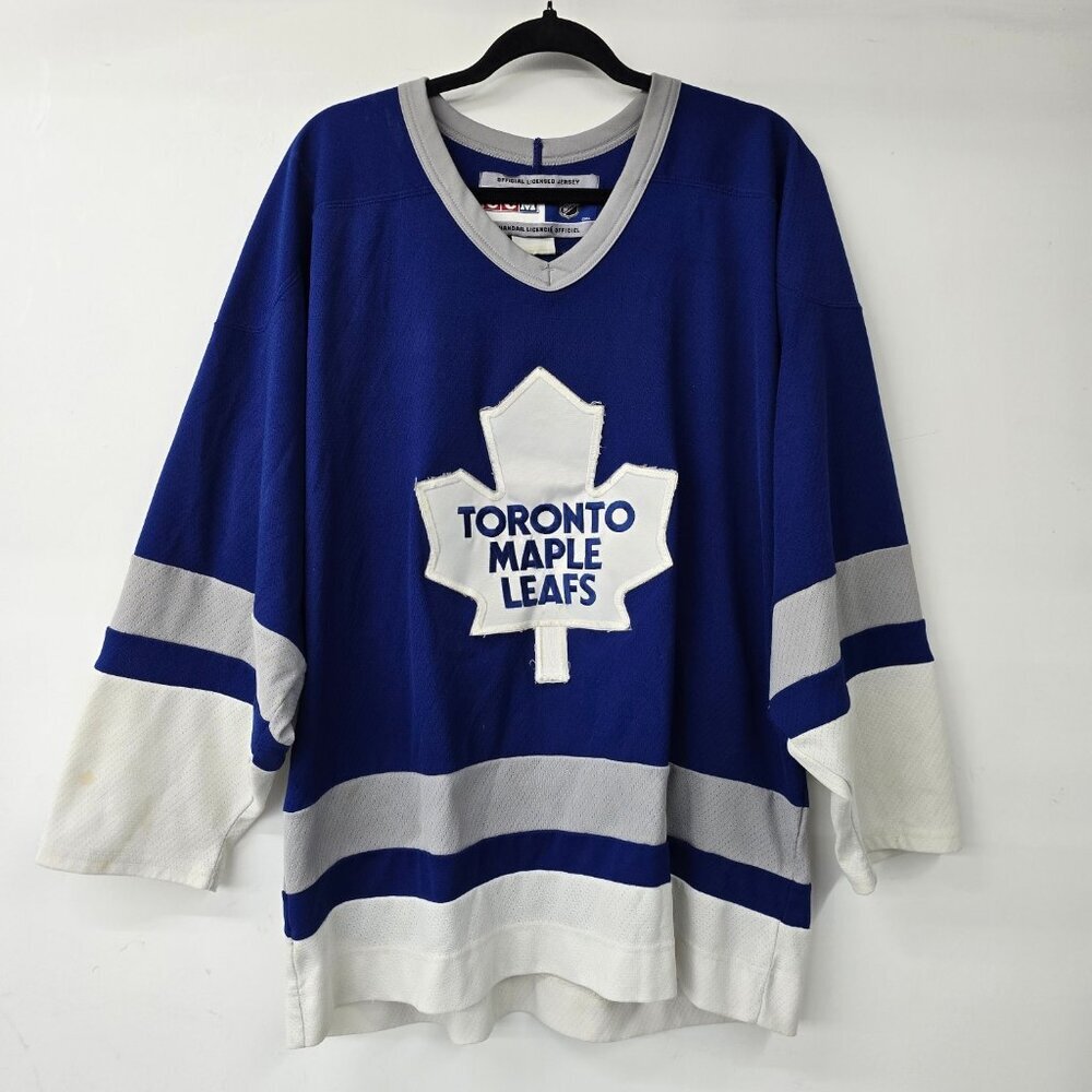 CCM Toronto Maple Leafs Blue Hockey Jersey Size L